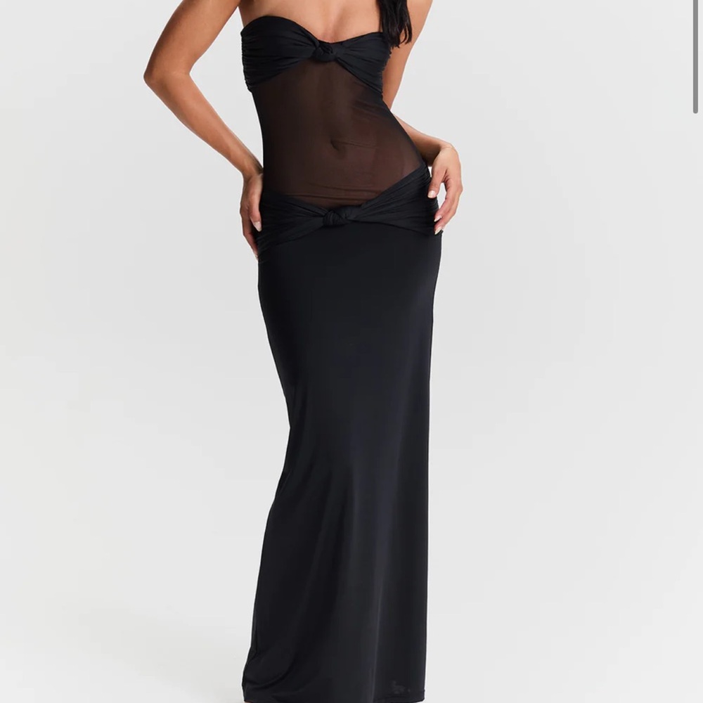 Elegant Black Strapless Dress Sasha Therese